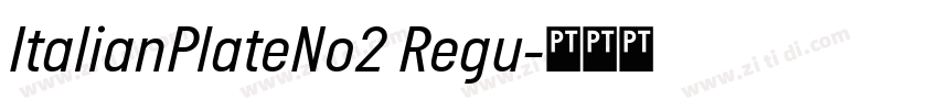 ItalianPlateNo2 Regu字体转换